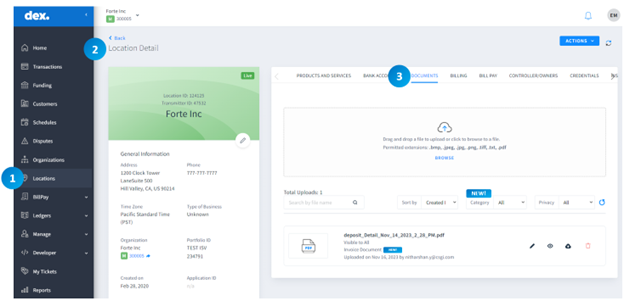 TRANSACTIONS AND LOCATION DOCUMENTS ENHANCEMENTS IN DEX - CSG Forte