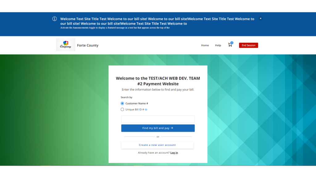 ENHANCED BILLPAY PORTAL HOME PAGE - CSG Forte